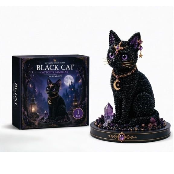 2026 New Mythical Guardian 3D Beaded Animal Kit, Diy Animal Beading Kit for Hobby Enthusiasts (Cat)