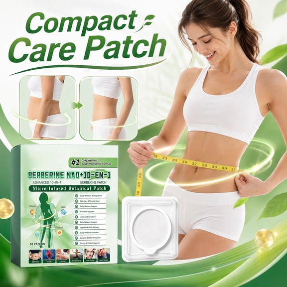 2026 New Nano Mikron 10-in-1 Patch, Advanced Herbal Skin Patch for Women and Men, Gentle Non- Irritating Formula for All Skin Types, 1 Box (10Patches),7CM Big Patch