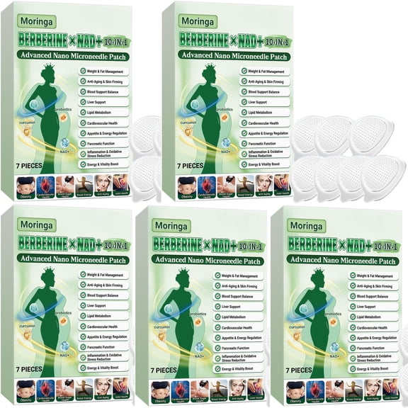 2026 New Nano Mikron Pflaster Patch,10-in-1 Herbal Skin Patch, Advanced Botanical Formula for Women & Men, Gentle Non-Irritating Skin Care, 5 Box (35 Patches)
