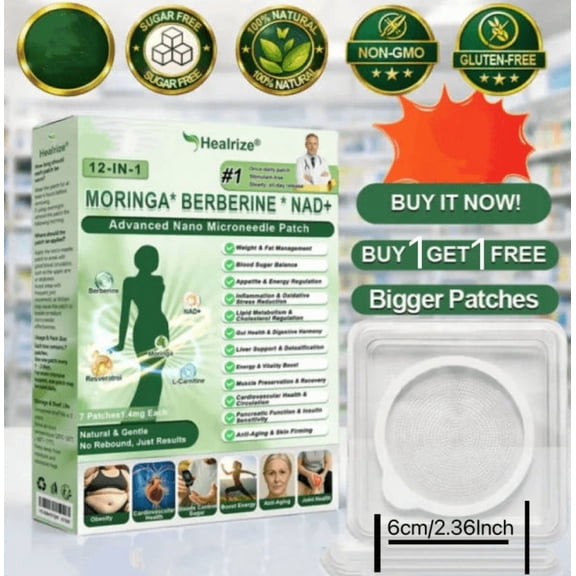 2026 New Nano Mor Inga 12-In-1 Patch with Microneedle Tips, Advanced Herbal Skin Patch for Women & Men, Compact Patch,Gentle Non-Irritating Design and All Skin(B-uy 1 F-ree 1)