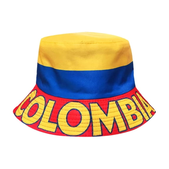 2026 New National Flag Bucket Hat, Unisex Breathable Sun Protection Hat, Packable Wide Brim Fisherman Cap for Soccer Fans Outdoor Hiking Travel