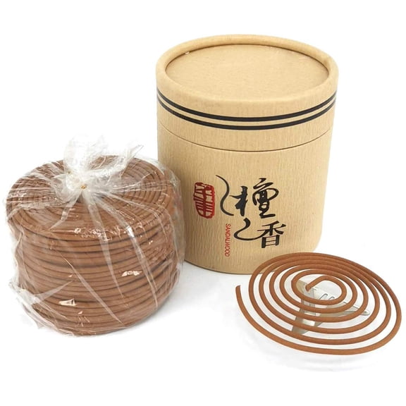 2026 New Natural Sandalwood Coils Incense, 48 Pieces, 4 Hours Burn Time, for Incense Holder, Indoor Home Aroma Decor
