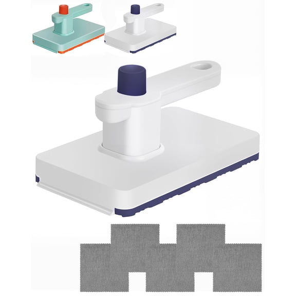 2026 New No-Touch Snap Grip Mini Mop - Hands-Free Self-Clipping Small Towel Mop with Reusing Towels, Portable Countertop Cleaner for Kitchen Sink, Bathroom Vanity, Mirror, and Rv
