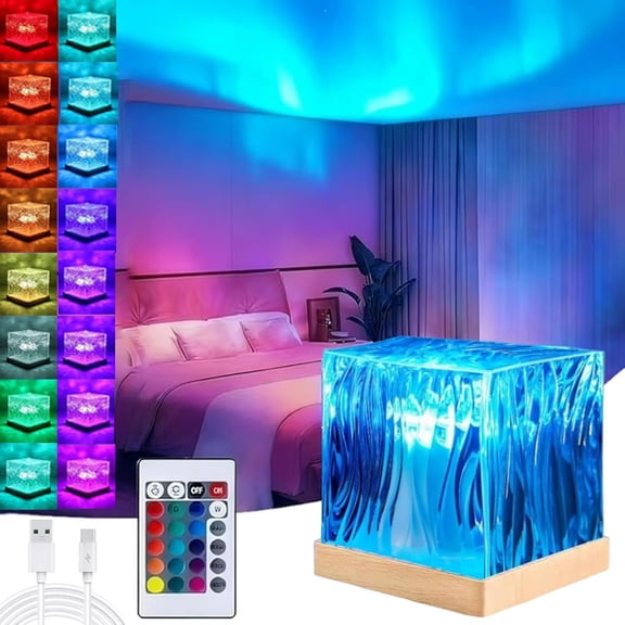 2026 New Northern Dreamscape Projector with USB Port, Magical Northern Lights for Your Room, 16 Colors Northern Lights Projector, Remote Night Light Projector for Kids (Aurora/Rechargeable)