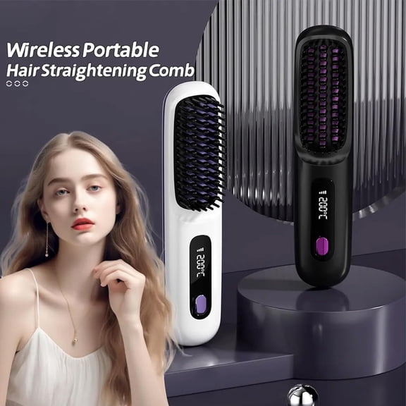 2026 New Numoya Gobrush Pro, Numoya Portable Straightener Brush,Gobrush Pro,Rechargeable Hair Straightener, Portable Straightener Brush for Travel Multi-color Selection