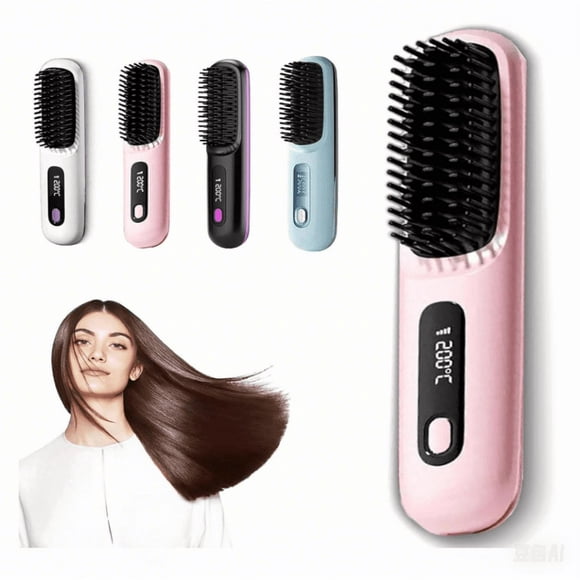 2026 New Numoya Gobrush Pro, Numoya Portable Straightener Brush,Gobrush Pro,Rechargeable Hair Straightener, Portable Straightener Brush for Travel Multi-color Selection