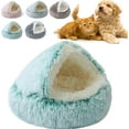 thumbnail image 1 of 2026 New Olvys Cozy Cocoon Dog Bed for 0-22lbs (Blue,25.6 * 25.6 in), 1 of 6