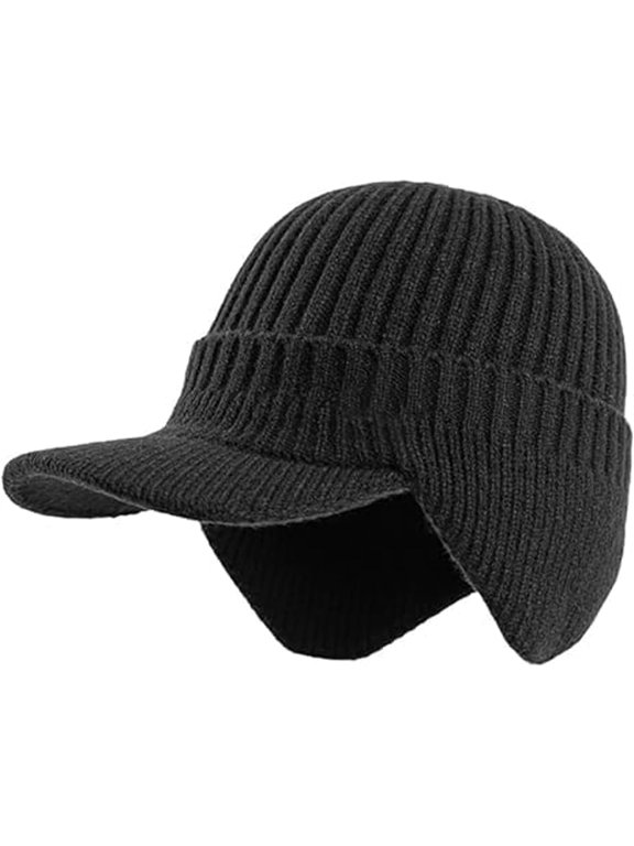 2026 New Outdoor Winter Warm Knitted Cozyhead Hats,Cozy Head Beanies for Women Men with Brim and Ear Flaps.