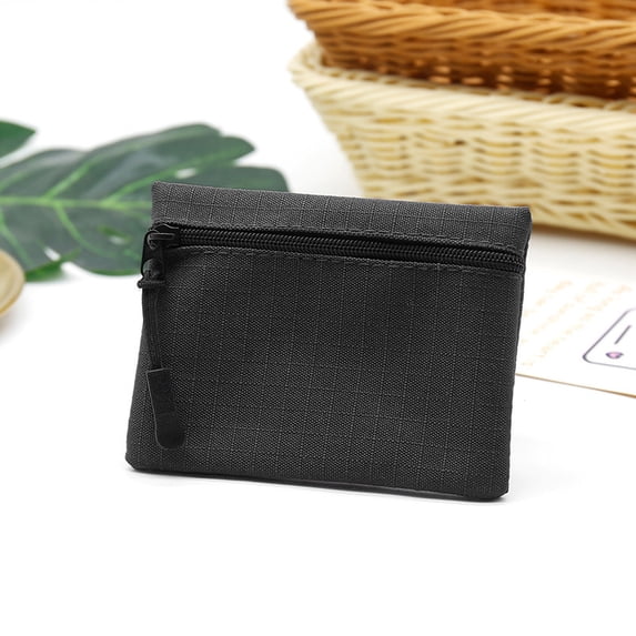 2026 New Oxford Cloth Coin Purse Card Holder - Mini Zipper Pouch for Students, Reusable Fabric Bag for Coin Card Key, Lightweight & Portable