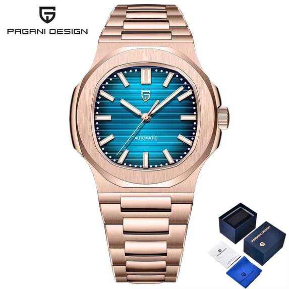 2026 New PAGANI DESIGN Rose Gold Luxury Men's Watches Automatic Mechanical Watch For Men AR Sapphire Luminous Waterproof Clock