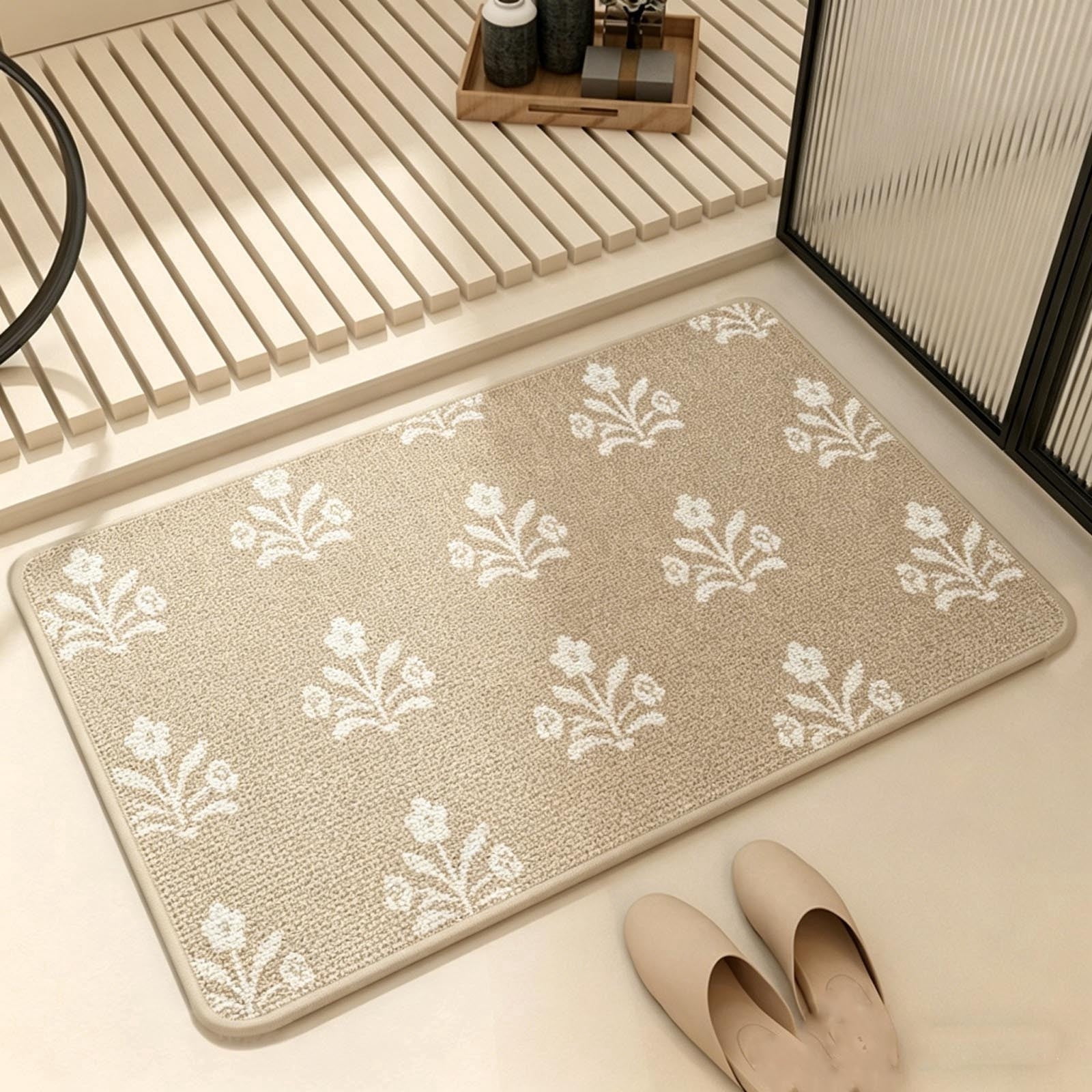 2026 New Patterned Floor Mat, Decorative Door Mat with Whimsical Floral Design, Durable Outdoor/Indoor Use, Scrapes Dirt from Shoes, Ideal for Entryways, 15.75" x 23.62"
