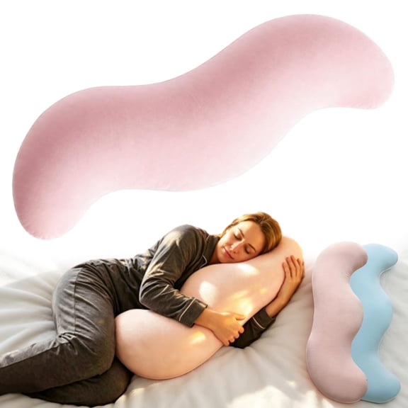 2026 New Pea Pod Body Pillow for Side Sleeper, Side Sleeper Body Pillow, Full Body Comfort Pillows for Back & Neck, Secure Fit Between Knees