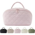 thumbnail image 1 of 2026 New Petition Makeup Bag for Woman, Waterproof Cosmetic Organizer Wide-open Pouch Purse,Puffy Padded Organizer for Toiletries & Brushes Large Capacity with Compartments (pink), 1 of 9