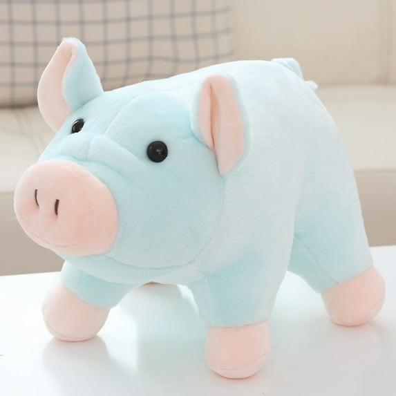 2026 New Pig Plush Toys, Stuffed Animals Toys Pig Soft Pillow Toys, Animal Plush Toy Figurines, Super Adorable, Best Birthday Gifts for Holiday Xmas Easter for Friend and Family (Pig, Sky Blue)