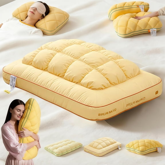 2026 New Pineapple Cloud-Like Pillow, Pineapple Pillow, Plush & Bounce, Three Height are Available for Back, Side and Various Sleepers (Gen 2(Medium))