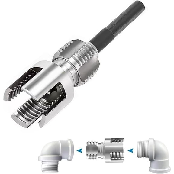 2026 New Pipe Tapping and Threading Tool, 4 in 1 Water Pipe Threaders Internal & External Pipe Threader for 1/2", 3/4", 1" Sizes Plastic Pipes for All Electric Drill (1/2")