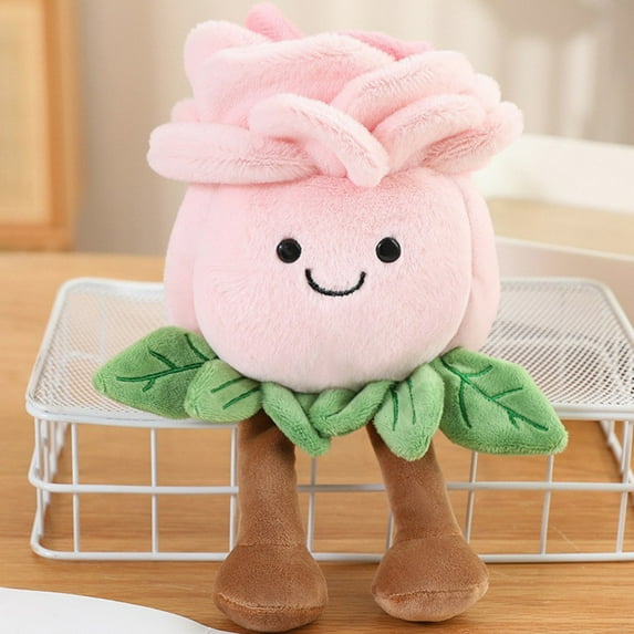 2026 New Plant Plush Toys, Stuffed Animals Toys Plant Soft Pillow Toys, Tree Potted Doll Dracaena Sanderiana, Back-To-School Graduation Gifts for Teacher Classmate Friend(Plush Toys, Pink)
