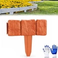 thumbnail image 1 of 2026 New Plastic Garden Retaining Fence, Stone-Look Lawn Edging Border, No Dig Interlocking Lawn Stakes for Flower Bed, Decorative Outdoor Garden Border Fence for Patio Yard (Red, 20 Pcs), 1 of 8