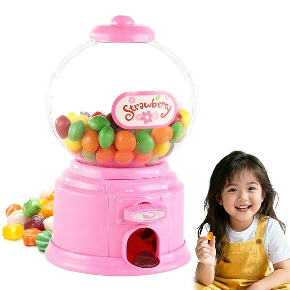 2026 New Plastic Mini Gumballs Dispenser, Portable Children Candy Machine Mini Money Deposit Box Kids Kindergarten Gift