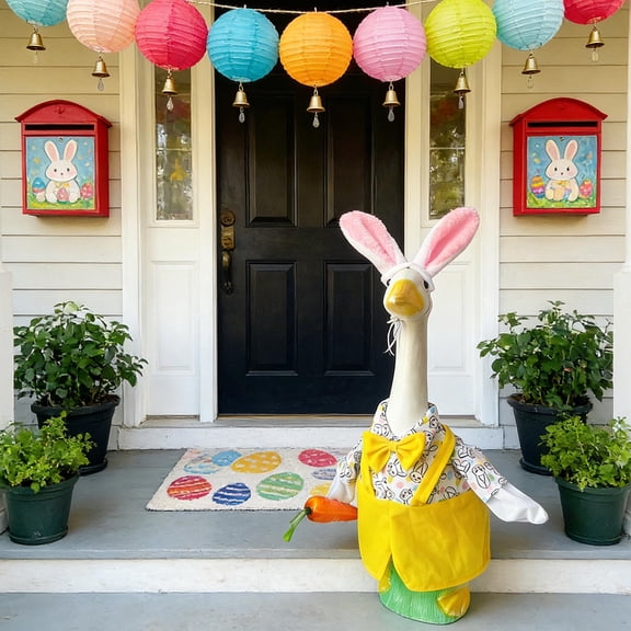 2026 New Porch Goose Outfit Set - Includes Clothes & Hat, Dress Your Porch Gooses as Outdoor Centerpiece, Ideal Gift for Gardening Enthusiasts, Durable for Indoor/Outdoor Use on Gardens & Patios