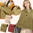 thumbnail image 1 of 2026 New Portable Heated Blanket Shawl Wraps for Women Men Portable USB Solid Color Blanket Shawl for Home Outdoor Office Use Beige 59 In, 1 of 9