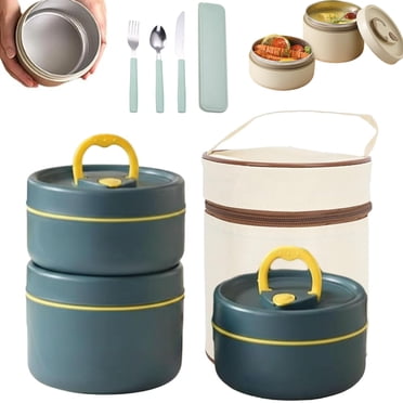 Outdoor Double-Layer Pure Titanium Lunch Box - 900ml Camping Compartment Food Container