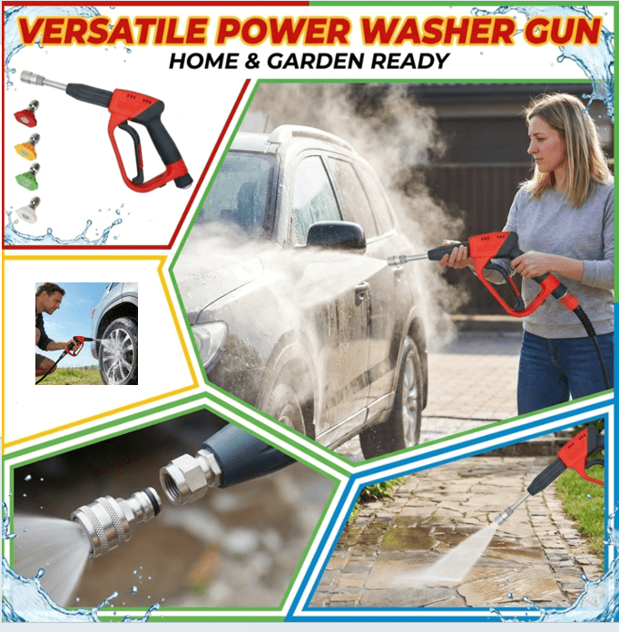 2026 New Pressure Washer, Professional Water Pressure In A Compact Design, Perfect For Driveways, Patios, Decks, Fences, Cars & More