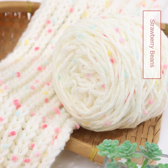 2026 New Product Rainbow Bean Thread Scarf Thread Hand Woven DIY Rainbow Sugar Hand Mixed Thread Woven Scarf Hat Sweater