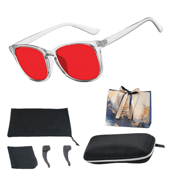 2026 New Professional Sleep Glasses with 99.9% Blue Light Blocking Dual AR Coatings Red Lens, Computer Gaming Glasses for Men Women, Anti Fatigue & Eye Strain