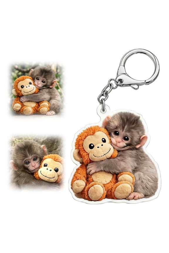 2026 New Punch Monkey Keychain, Cute Punch Monkey Holding Hanging Keychain for Backpack Purse Car Keys Gift(1pc)