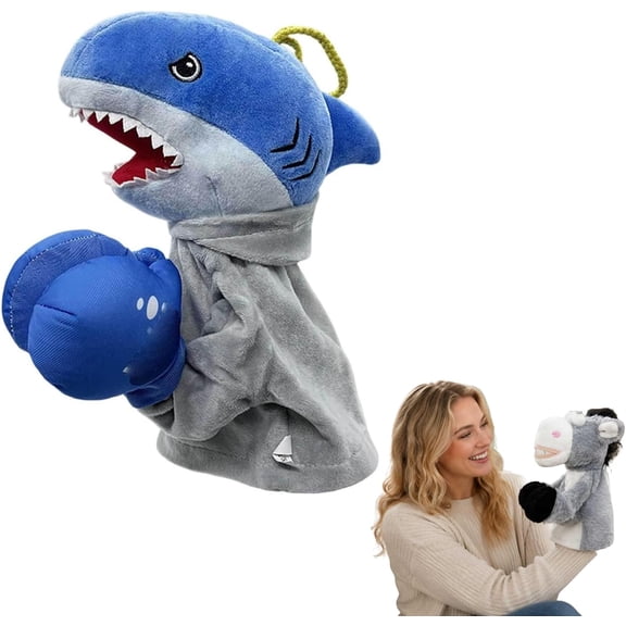 2026 New Punching Puppet Animal Boxing Puppet, Shark Puppets Kung Fu Gloves with Sound, Interactive Hand Puppets, Funny Gifts for Small Dogs and Cats, D