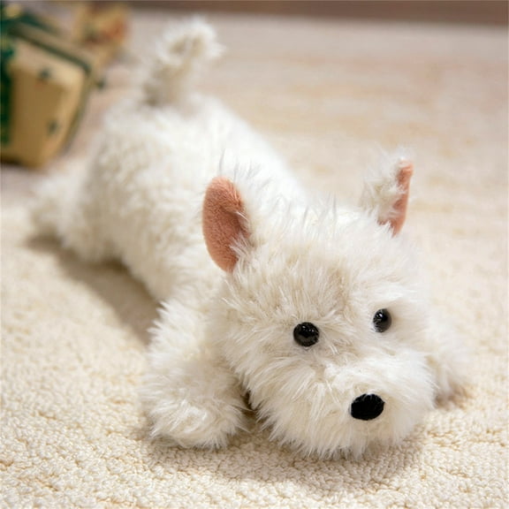 2026 New Puppy Plush Toys, West Highland White Terrier Dog Stuffed Animal Cute Puppy Plushies Soft Plush Toys Gifts for Kids, Stuffed Animals Toys, Cartoon Puppy Doll West Dog Doll Plush Toy
