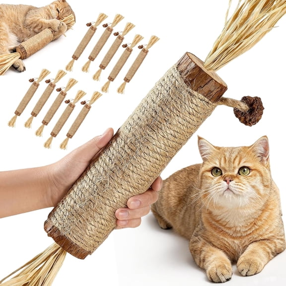 2026 New Puriq Silvervine Sticks for Cats – Upgraded Thick & Long Design, A Natural Way to d Help Your Cat Feel Calm and Happy Again (10pcs)