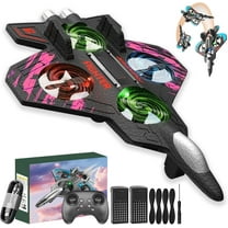 2026 New RC Jet, Rc Stunt Fighter Jet Toy for Kids with 360° Flips & LED Lights, Christmas Remote Control Helicopter, Remote Control Airplane, Stunt Roll, Easy to Fly for Beginners (Style-C)