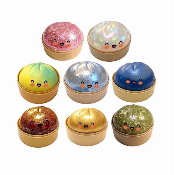 2026 New Rare Glitter Giant Dumpling Squishies, Slow Rise Sensory Fidget for Anxiety, ADHD Focus Tool and Autism Calming Support, Quiet Desktop Gadget, More Surprises