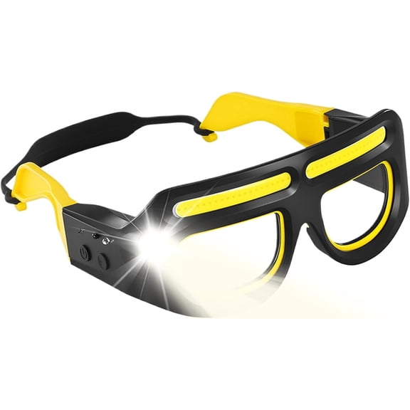 2026 New Rechargeable LED Motion Sensor Headlight Glasses, 5 Modes Touch Control Waterproof Eyewear Light, Hands-Free Headlamp for Running Camping Fishing Cycling Hiking Night Work