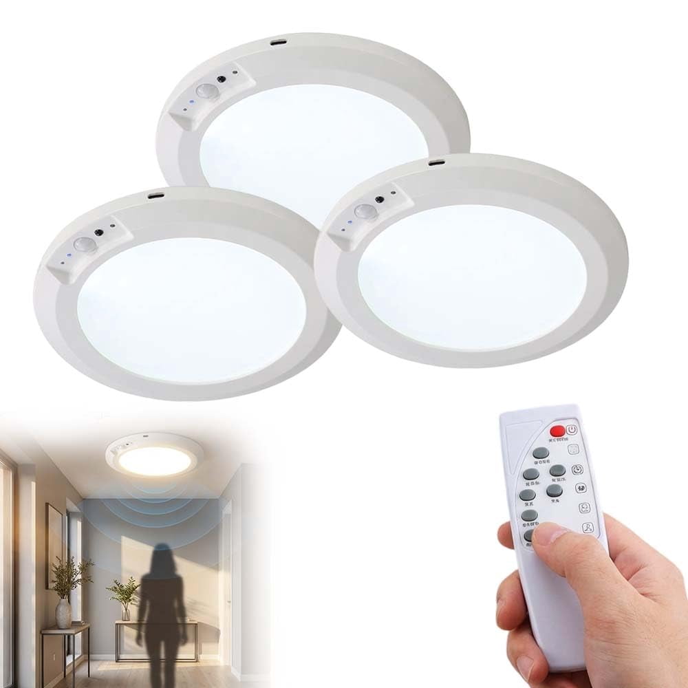 2026 New Rechargeable Motion Sensor Ceiling Light with Remote, 7.48in ...
