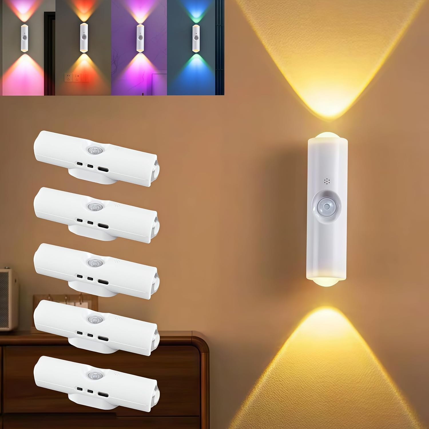 2026 New Rechargeable Smart Led Motion Sensor Ambient Light, Punch-Free ...