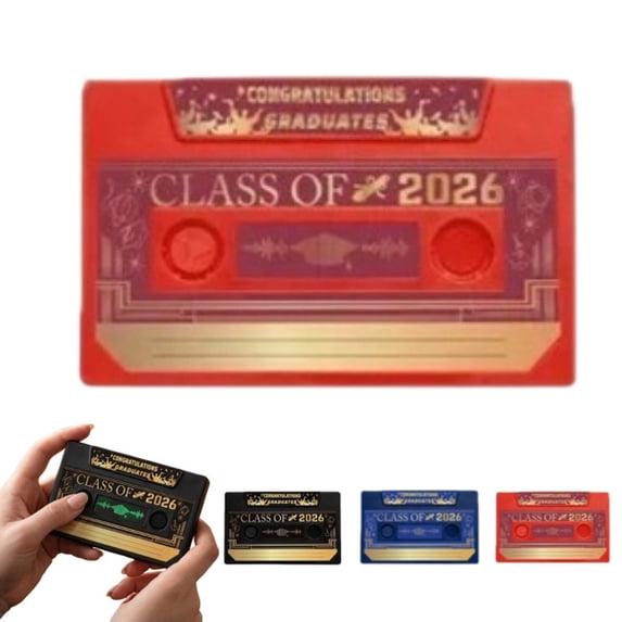 2026 New Recordable Graduation Yearbook Commemorative Card - Personalized Message Album and Keepsake Memory Book for Classmates and Teachers Appreciation Gifts,Red