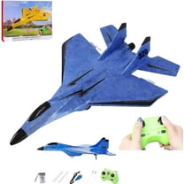 2026 New Remote Control Wireless Airplane, 2.4Ghz Su-35 RC Plane Airplane Glider Plane Drone, Outdoor Foam RC Glider Aircraft Planes with Lights for Adults Beginners (Blue)