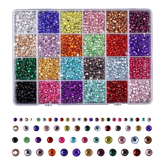2026 New Resin Jelly Rhinestones Bedazzling 24Colors 3mm Flatback Gems for DIY Crafts Nail Art Face Makeup Tumblers Shoes Clothing Decoration