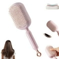 thumbnail image 1 of 2026 New Retractable Cushion Massage Comb Brush, One-Pull Self Cleaning Anti Static, Hair Fluffy Air Cushion Comb, for Detangling Thick/Curly Hair, for All Hairs Types, Home Travel (Pink), 1 of 8