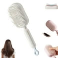 thumbnail image 1 of 2026 New Retractable Cushion Massage Comb Brush, One-Pull Self Cleaning Anti Static, Hair Fluffy Air Cushion Comb, for Detangling Thick/Curly Hair, for All Hairs Types, Home Travel (White), 1 of 8