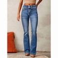 thumbnail image 1 of 2026 New Retro Stretch Denim Jeans for Women, Washed and Slightly Flared Pants, 1 of 5