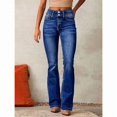 thumbnail image 1 of 2026 New Retro Stretch Denim Jeans for Women, Washed and Slightly Flared Pants, 1 of 5