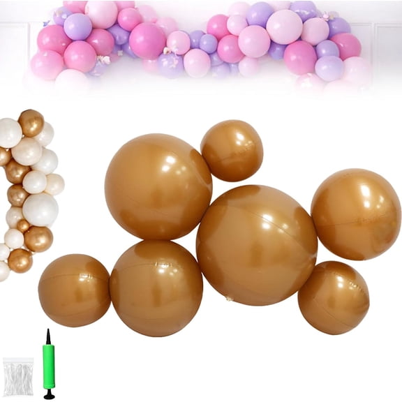 2026 New Reusable Inflatable Balloon Garland Arch Kit, 3/7 PCS Linked Pvc Balloons with Elastic Bands, Effortless, Long-Lasting, Party Decoration for Birthdays, Weddings & Celebrations