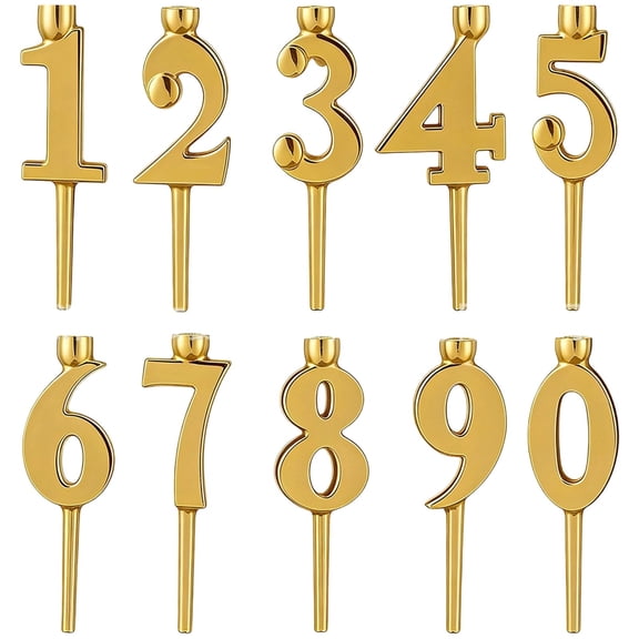 2026 New Reusable Number Birthday Candle Holder Set, Digital Number Candles for Birthday Cakes, Silver Cake Topper Decorations, Adjustable Candles Stand, Party Cakes Accessories(1Set)