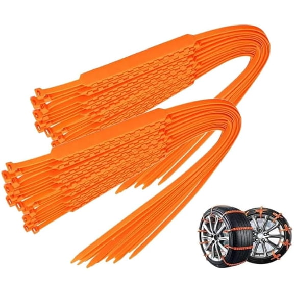 2026 New Reusable Universal Anti-Skid Tire Chains - Portable Emergency Nylon Snow Chains for Snow, Ice & Mud