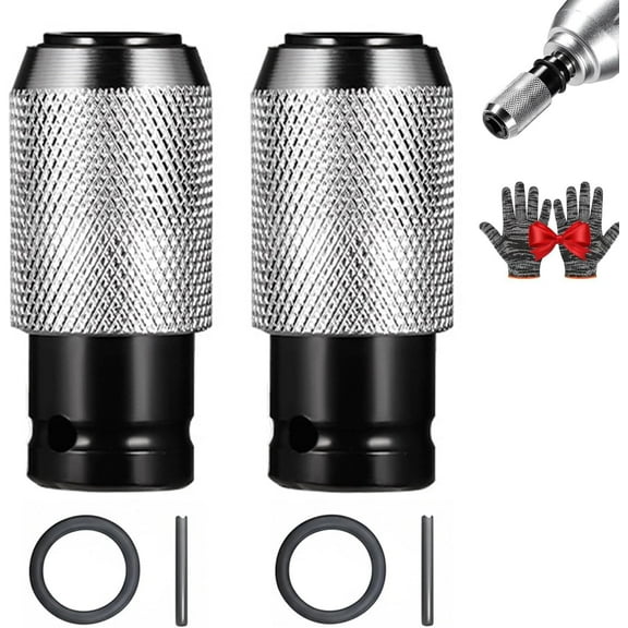 2026 New Rotary Hammer Adapter With Impact Drill Bits Set, Electric Hammer To Drill Converter, Air Hammer Socket Adapter Forged From Chrome Vanadium Steel(2pcs,adapter)