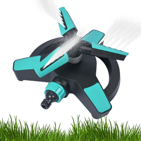 2026 New Rotating Lawn Sprinkler for Yard, 360° Automatic Water Sprinkler for Large Area Coverage, Heavy Duty 3-Arm Garden Sprinkler with Adjustable Spray Patterns, Perfect for Lawns, Gardens and Out